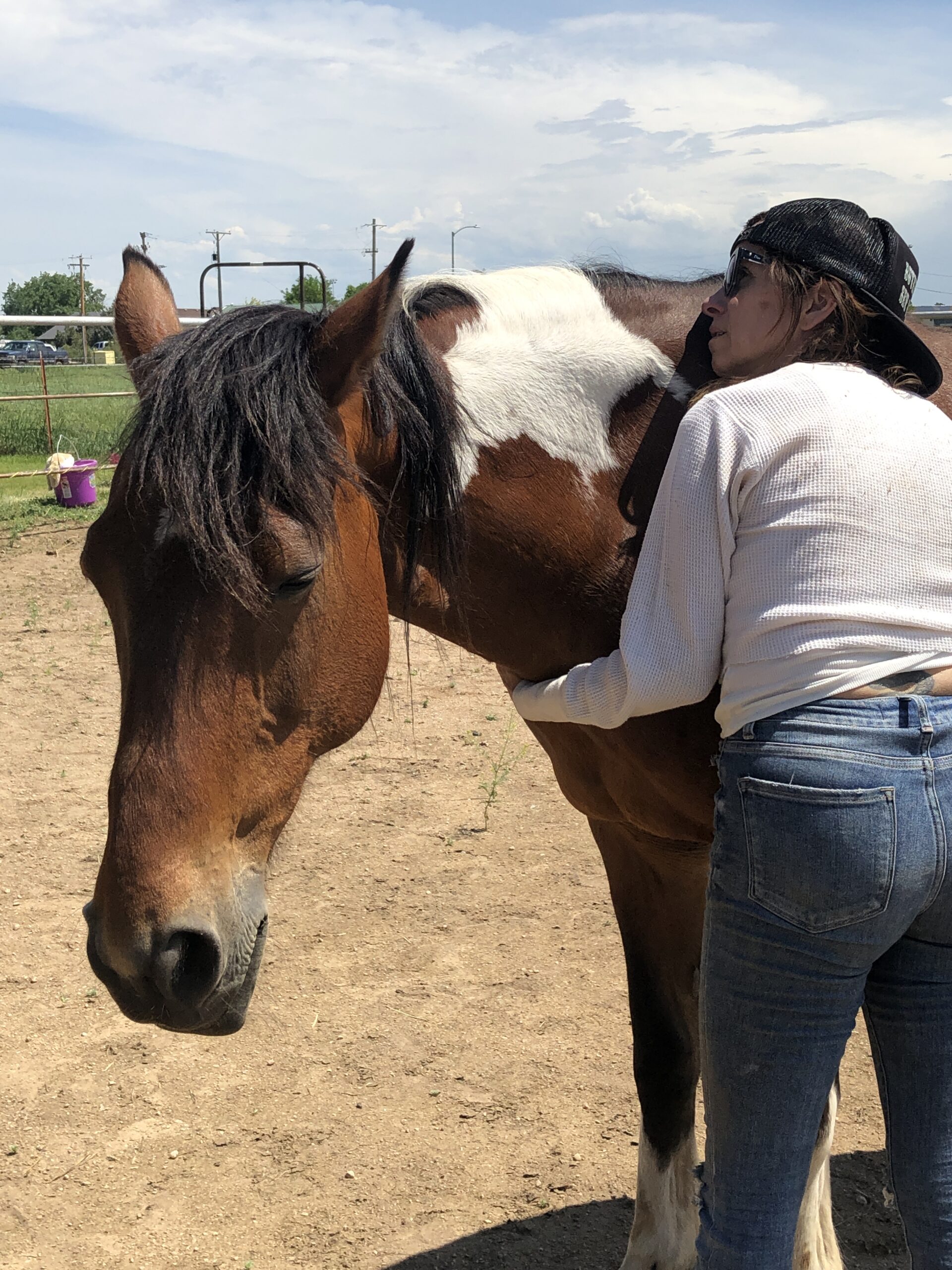 Gab hugging Lakota